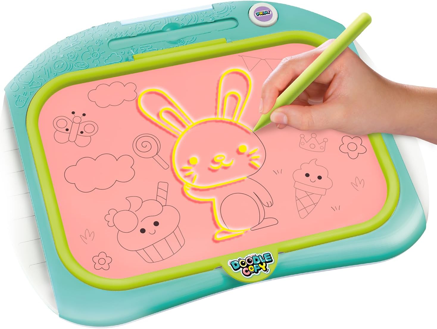 Canal Toys - Tablette Enfant Doodle Copy pour Imprimer Ses Dessins - Compose, Dessine, Imprime et Colorie - Cadeau Enfant 4 Ans + - Loisirs Créatif- 50 Modèles - Tablette Dessin - LIT 004