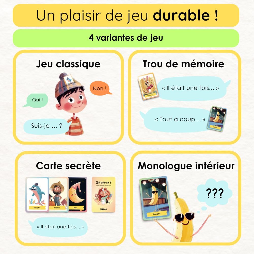 Qui suis-Je? I Jeu pour Enfants I Jeu éducatif et Cadeau pour Filles et garçons I Jeux à partir de 6, 7, 8, 9 Ans I Plein air