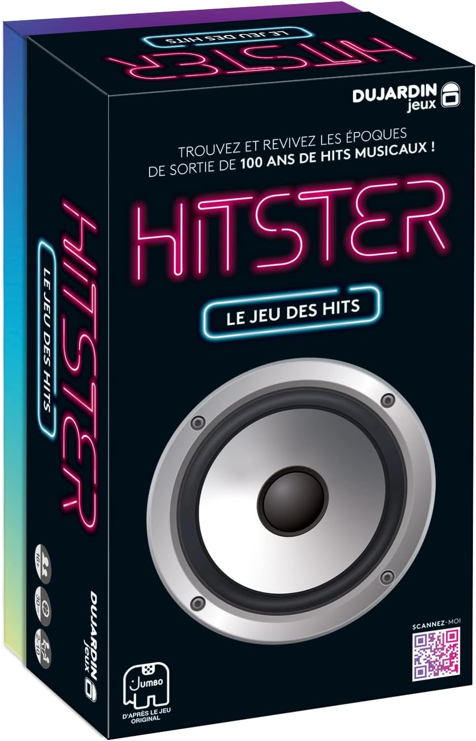 Dujardin – Hitster – Jeu de société et d’ambiance – Jeu adultes – Redécouvrez 100 ans de Hits musicaux – A jouer en famille et entre amis – 2 à 10 joueurs – Dès 16 ans