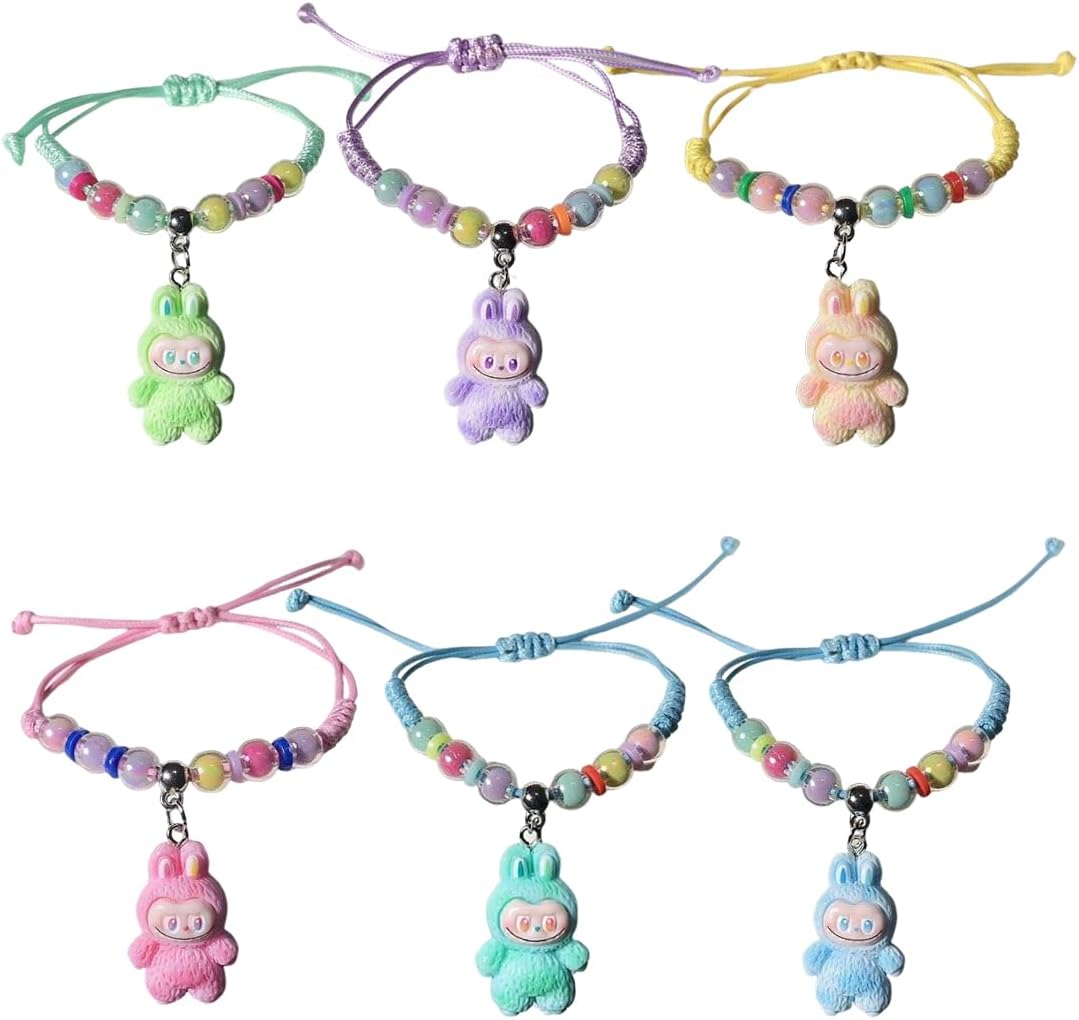 6 Pièces Bracelet Enfant Fille,Bracelets Tressés Réglables pour Enfants,Bracelet Amitié fille,labobo,Bijoux Fille,Bracelet Tissu,Cadeaux pour Filles et Enfants,Cadeaux d'anniversaire