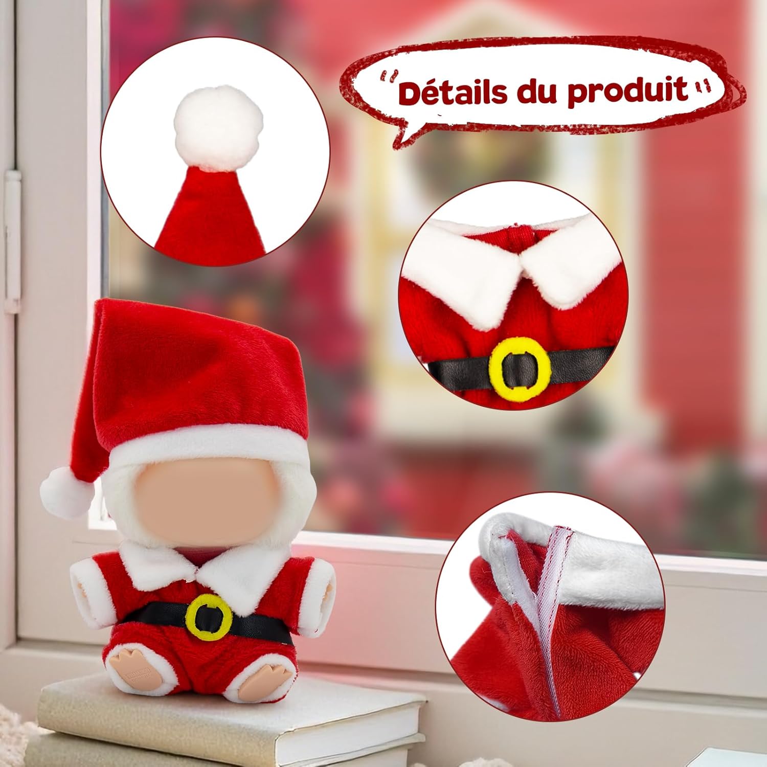Gaoyong Costume de Noël pour poupée de 17 cm - Costume de Père Noël - Poupée non incluse