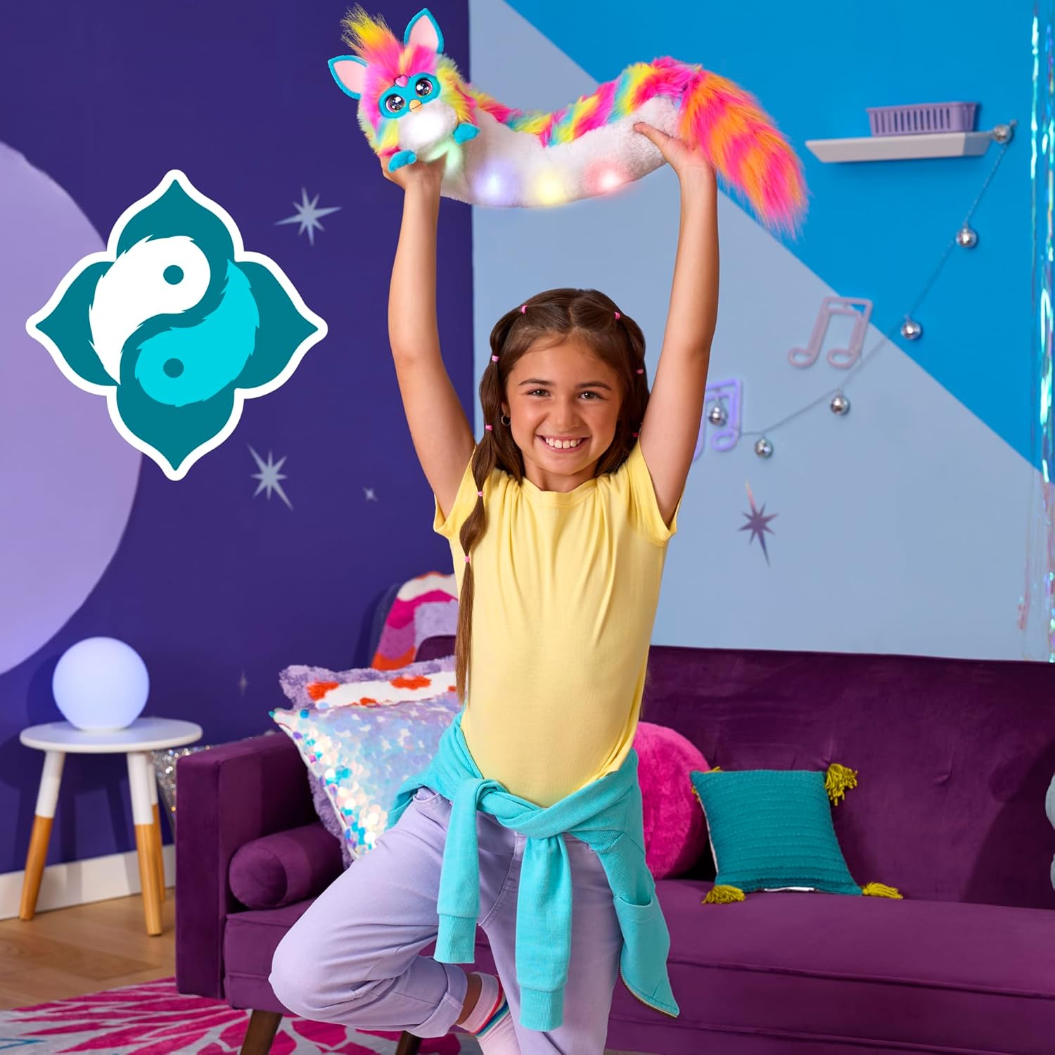 DJ Furby – Peluche Interactive Musicale avec lumières et Jeux – 5 Modes, 1 000+ Combinaisons – Parle français et furbish – Dès 6 Ans – sans appli ni Connexion Internet - Version française