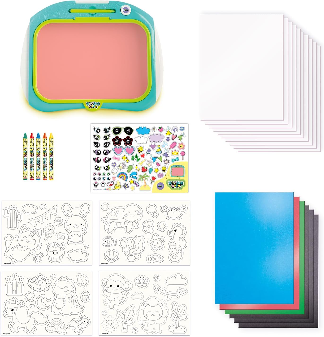 Canal Toys - Tablette Enfant Doodle Copy pour Imprimer Ses Dessins - Compose, Dessine, Imprime et Colorie - Cadeau Enfant 4 Ans + - Loisirs Créatif- 50 Modèles - Tablette Dessin - LIT 004