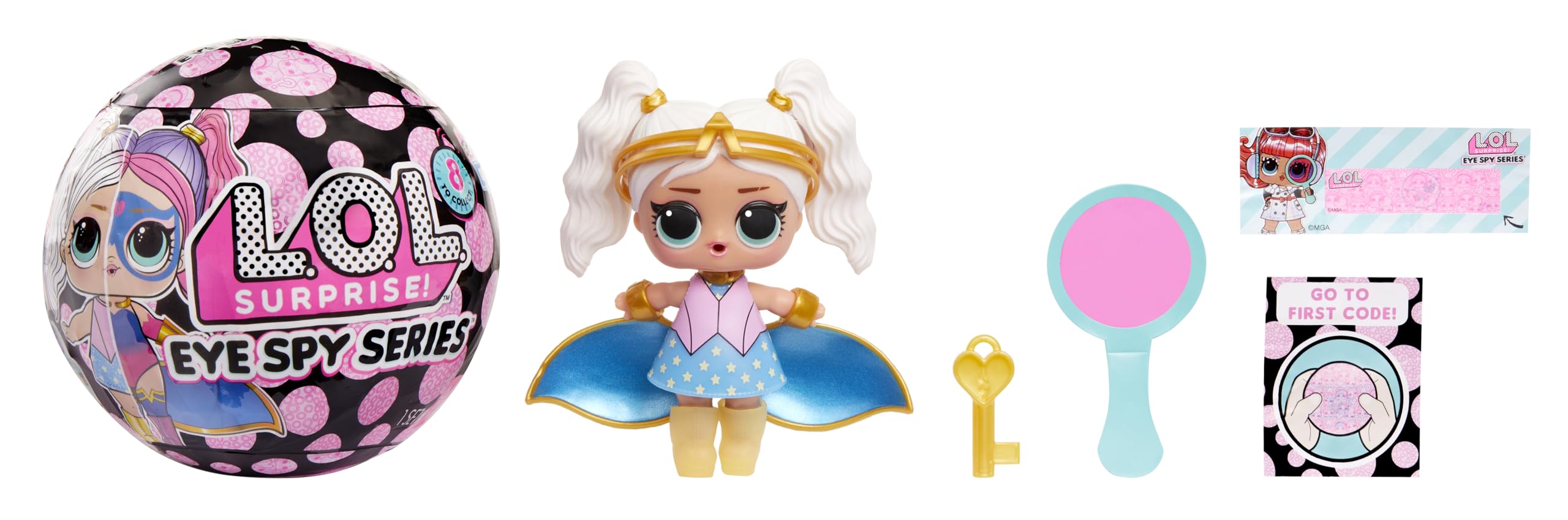 L.O.L. Surprise! Eye Spy Series Tots - Comprend 1 Poupée, Emballage Opaque, Changement de Couleur, Multiples Surprises à Découvrir, Vêtements et Accessoires Inclus, 8 Poupées à Collectionner