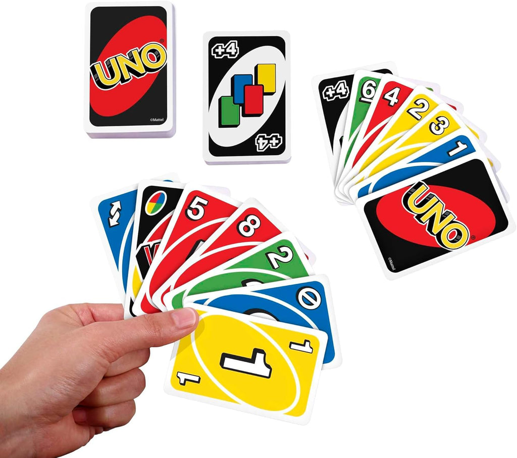Mattel Games, UNO Boîte Métallique, Jeux De Cartes Familial pour Enfants Et Adultes, Jeux De Société pour Soirée Jeu en Famille Ou en Voyage, 2 À 10 Joueurs, Jouet pour Enfant de 7 Ans et Plus, HGB63