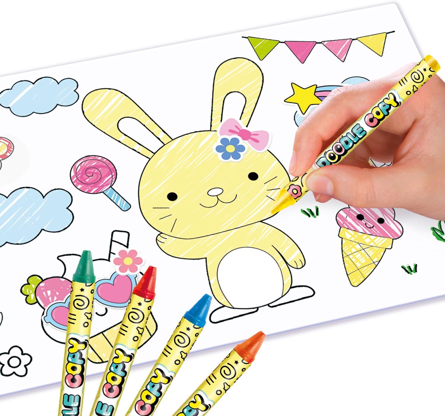 Canal Toys - Tablette Enfant Doodle Copy pour Imprimer Ses Dessins - Compose, Dessine, Imprime et Colorie - Cadeau Enfant 4 Ans + - Loisirs Créatif- 50 Modèles - Tablette Dessin - LIT 004