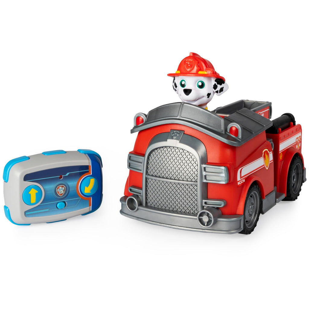 LA PAT' PATROUILLE - VÉHICULE RC MARCUS - Voiture Radiocommandée Avec Télécommande Adaptée Aux Petites Mains La Pat' Patrouille - Paw Patrol - 6054195 – Jouet Enfant 3 Ans et +