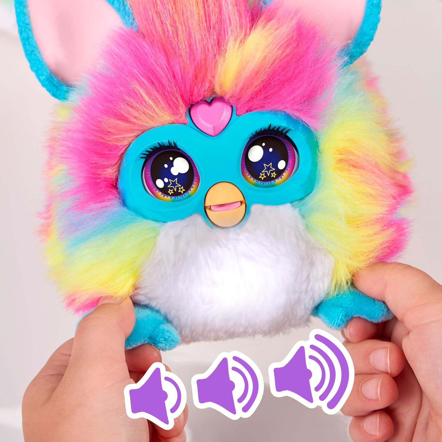 DJ Furby – Peluche Interactive Musicale avec lumières et Jeux – 5 Modes, 1 000+ Combinaisons – Parle français et furbish – Dès 6 Ans – sans appli ni Connexion Internet - Version française