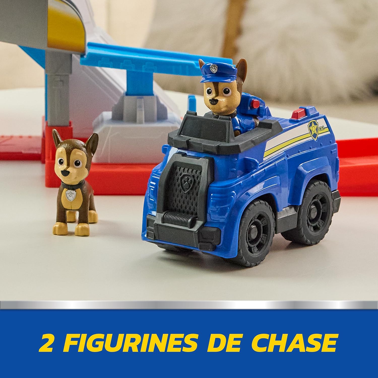 Paw Patrol - Pat Patrouille - Tour De Contrôle 50 Cm - Périscope, Missions, Toboggan, 7 Cartes, 1 Véhicule Et 2 Figurines Chase - Pat Patrouille Jouet - Voiture Enfant - Jouet Enfant 3 Ans Et +