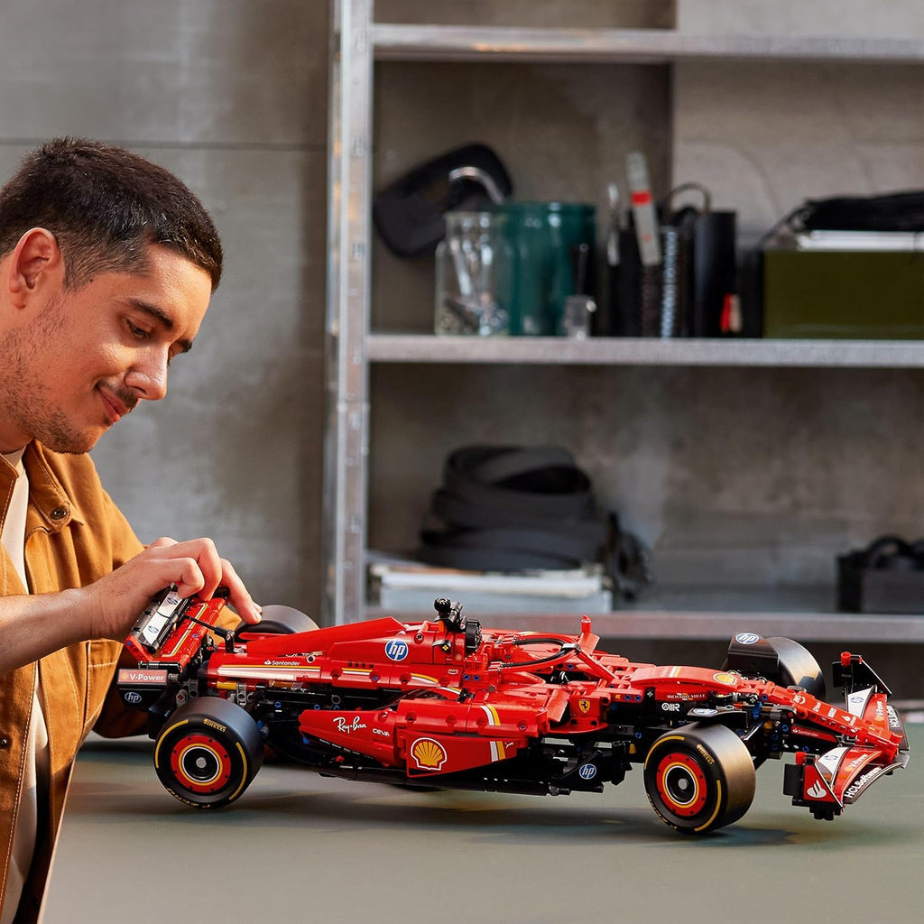 LEGO Technic F1 Ferrari SF-24 - Maquette de Voiture de Course Collector à Échelle 1/8 - Inclut Moteur V6, Boîte de Vitesses, DRS & Volant - Activité de Noël - Idée Cadeau Adulte & Adolescent 42207