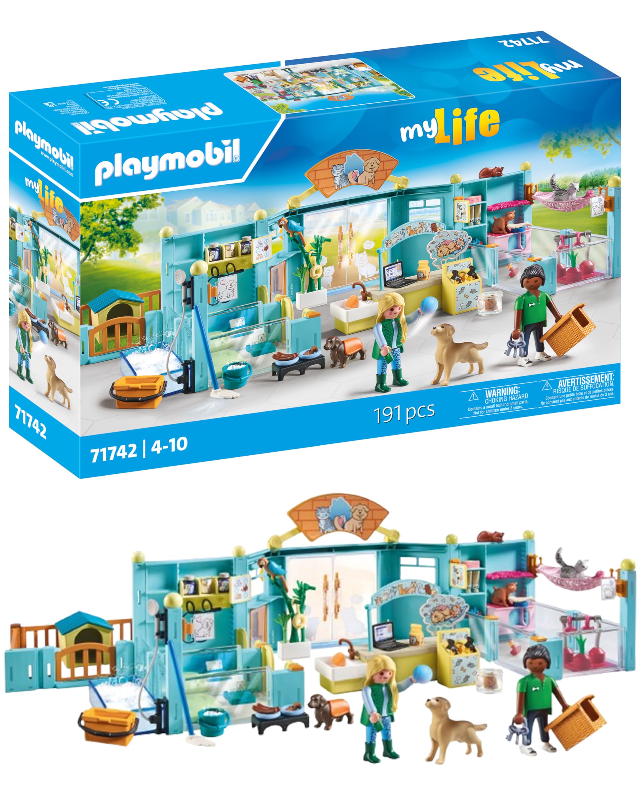 Playmobil | My Life | Café des Chats | Jouet pour Enfants | Set de Figurines d'animaux | Jouet pour Enfants à partir de 4 Ans | 71744
