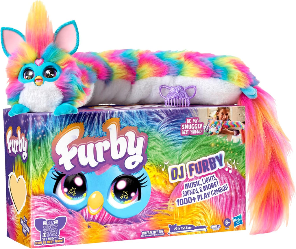 DJ Furby – Peluche Interactive Musicale avec lumières et Jeux – 5 Modes, 1 000+ Combinaisons – Parle français et furbish – Dès 6 Ans – sans appli ni Connexion Internet - Version française