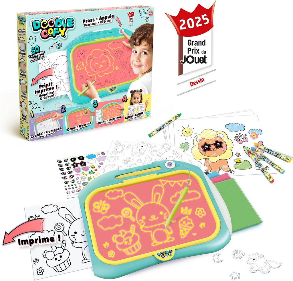 Canal Toys - Tablette Enfant Doodle Copy pour Imprimer Ses Dessins - Compose, Dessine, Imprime et Colorie - Cadeau Enfant 4 Ans + - Loisirs Créatif- 50 Modèles - Tablette Dessin - LIT 004