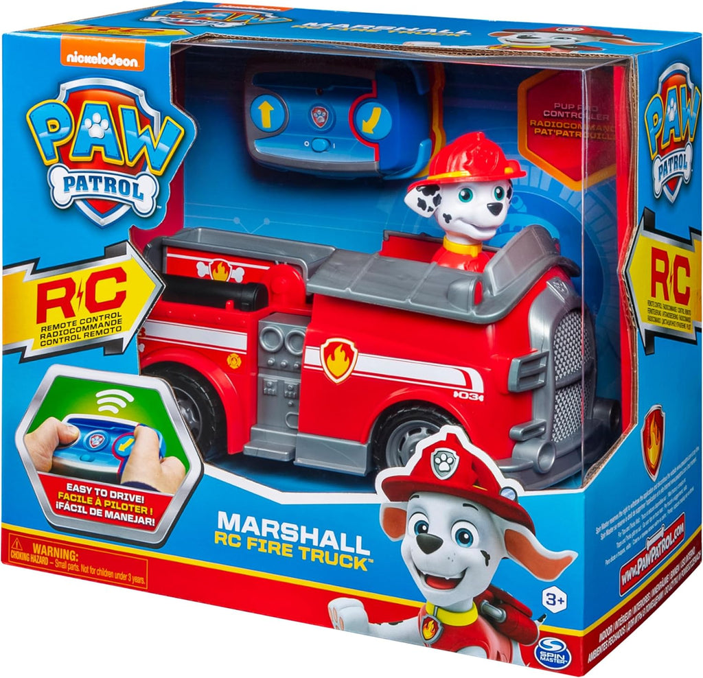 LA PAT' PATROUILLE - VÉHICULE RC MARCUS - Voiture Radiocommandée Avec Télécommande Adaptée Aux Petites Mains La Pat' Patrouille - Paw Patrol - 6054195 – Jouet Enfant 3 Ans et +